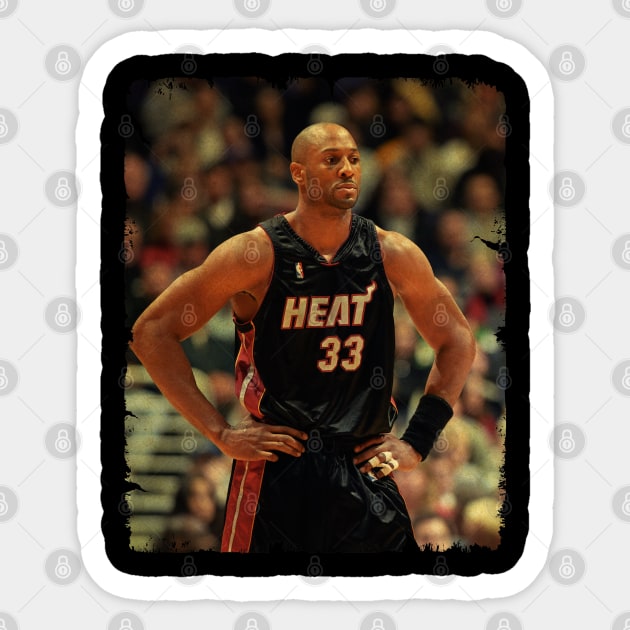 Alonzo Mourning - Vintage Design Of Basketball Sticker by JULIAN AKBAR PROJECT